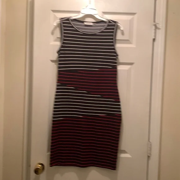 red and black calvin klein dress Black & red Calvin Klein knee length dress size 12